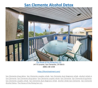 San Clemente Alcohol Detox