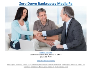 Zero Down Bankruptcy Media Pa