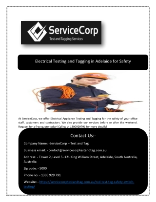 Adelaide Testing and Tagging Company