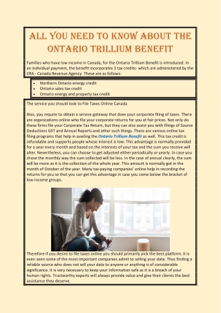 All you need to know about the Ontario Trillium Benefit