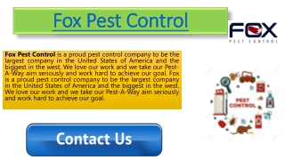 Fox Pest Control