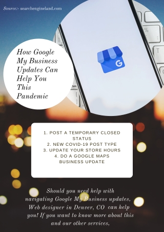 How Google My Business Updates Can Help You This Pandemic