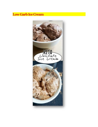 Low Carb Ice Cream