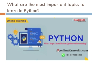 What are the most important topics to learn in Python?