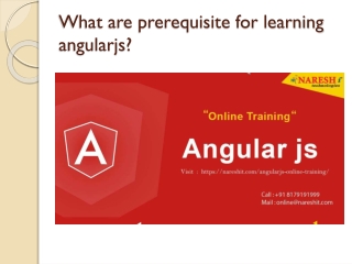 What are prerequisite for learning angularjs?