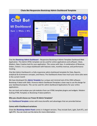 Chatx Bot Responsive Bootstrap Admin Dashboard Template