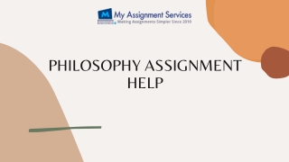 Philosophy Assignment Help by My Assignment Services