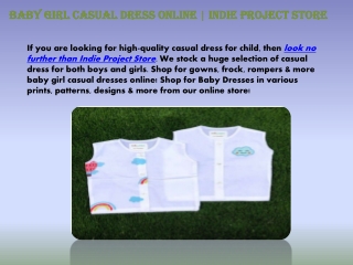Baby Girl Casual Dress Online | Indie Project Store