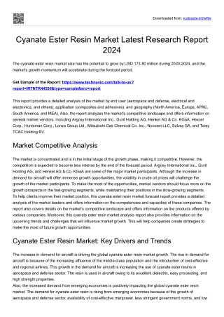 Cyanate Ester Resin Market Trends, Application 2024