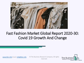 Global Fast Fashion Market Overview And Top Key Players by 2030