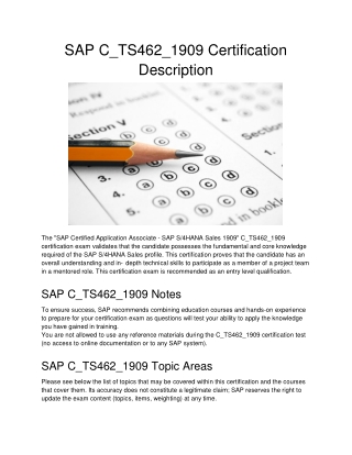 C_TS462_1909-PDF  - Questions and Answers