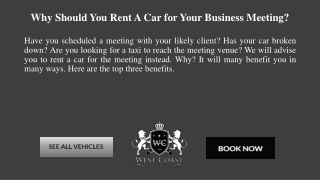 Why Should You Rent A Car for Your Business Meeting?