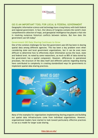 How Does the Local & Federal Government use GIS Today?