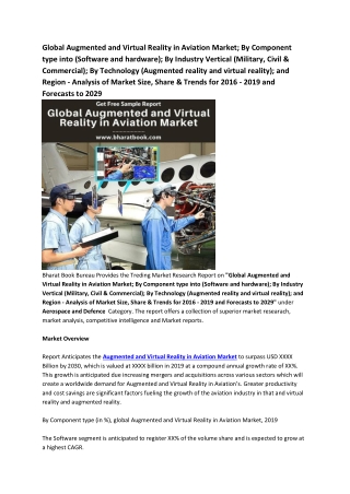 Global Augmented and Virtual Reality in Aviation Market Research Report Forecast 2029