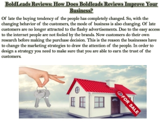 BoldLeads Reviews: How Does Boldleads Reviews Improve Your Business?