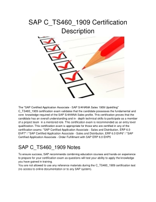 C_TS460_1909-PDF Questions and Answers