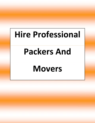 Best packers and movers in India