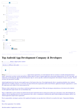 Top Android App Development Company | Arkss