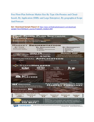Free Floor Plan Software Market Size By Type (On-Premise and Cloudbased), By Application (SMEs and Large Enterprise), By