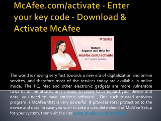 Mcafee.com/activate