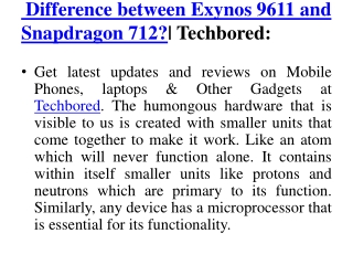 Difference between Exynos 9611 and Snapdragon 712?| Techbored: