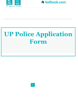 UP Police Application Form