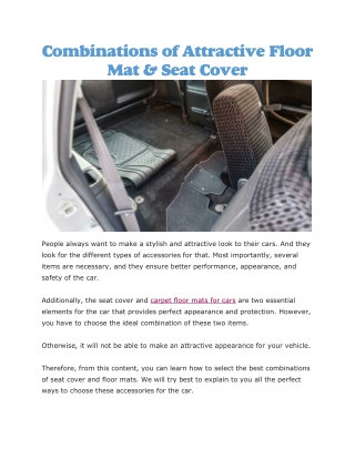 Car floor mat companies