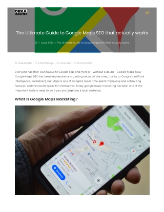 The Ultimate Guide to Google Maps SEO that actually works