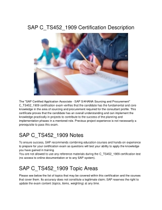 C_TS452_1909 - PDF Questions and Answers
