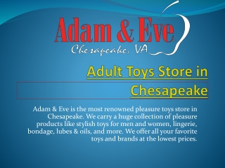 Adult Novelties Store in Chesapeake