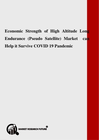 High Altitude Long Endurance (Pseudo Satellite) Market  Segmentation, Market Players, Trends 2025