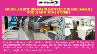 Modular Kitchen Manufacturer in Faridabad | Modular Kitchen Types