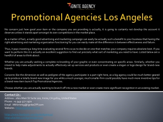 Top Promotional Agencies