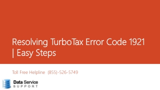 Guide on Troubleshooting TurboTax error code 1921