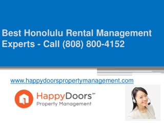 Best Honolulu Rental Management Experts - Call (808) 800-4152