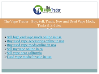 Buy used vape accessories online in usa