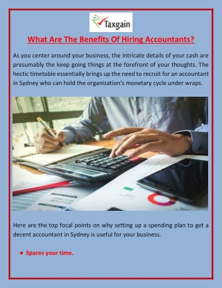 What Are The Benefits Of Hiring Accountants