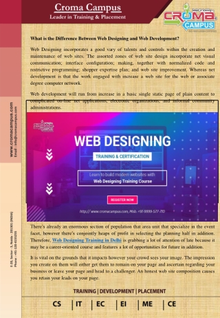 Web Designing Training in Delhi