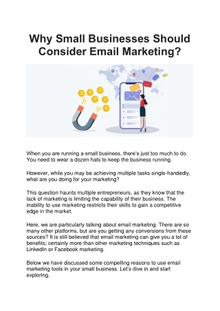 Why Small Businesses Should Consider Email Marketing?