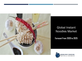 Global Instant Noodles Market to be Worth USD56.946 billion by 2025