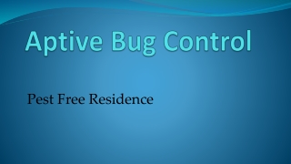 Aptive Bug Control