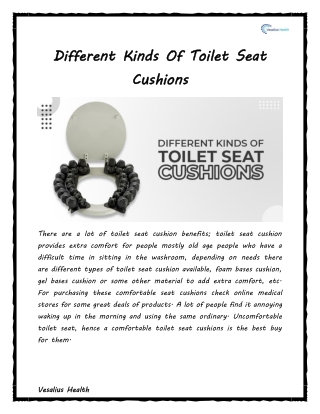 Different Kinds Of Toilet Seat Cushions