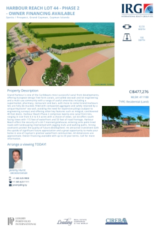 HARBOUR REACH LOT 44 - PHASE 2 - OWNER FINANCING AVAILABLE