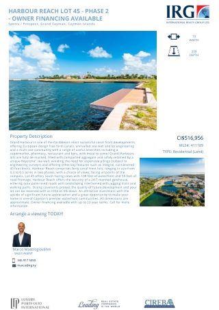 HARBOUR REACH LOT 45 - PHASE 2 - OWNER FINANCING AVAILABLE