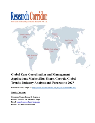 Global Care Coordination and Management Applications Market Size, Share, Growth, Global Trends, Industry Analysis and Fo