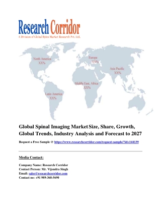 Global Spinal Imaging Market Size, Share, Growth, Global Trends, Industry Analysis and Forecast to 2027