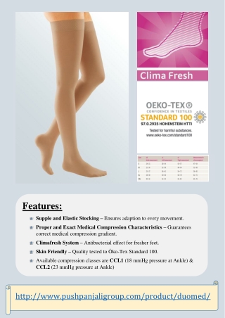 DUOMED® soft thigh length compression stockings | Pushpanjali medi india pvt ltd