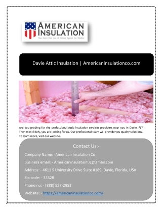 Attic Insulation near Me | Americaninsulationco.com