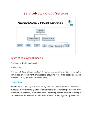 ServiceNow - Cloud Services