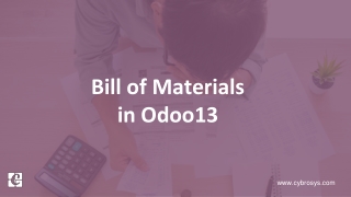 Bill of Materials in Odoo 13